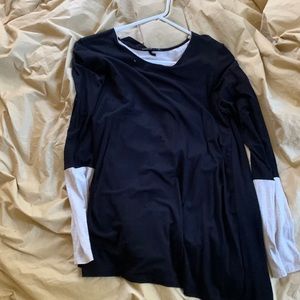 Long sleeve top with split panal back